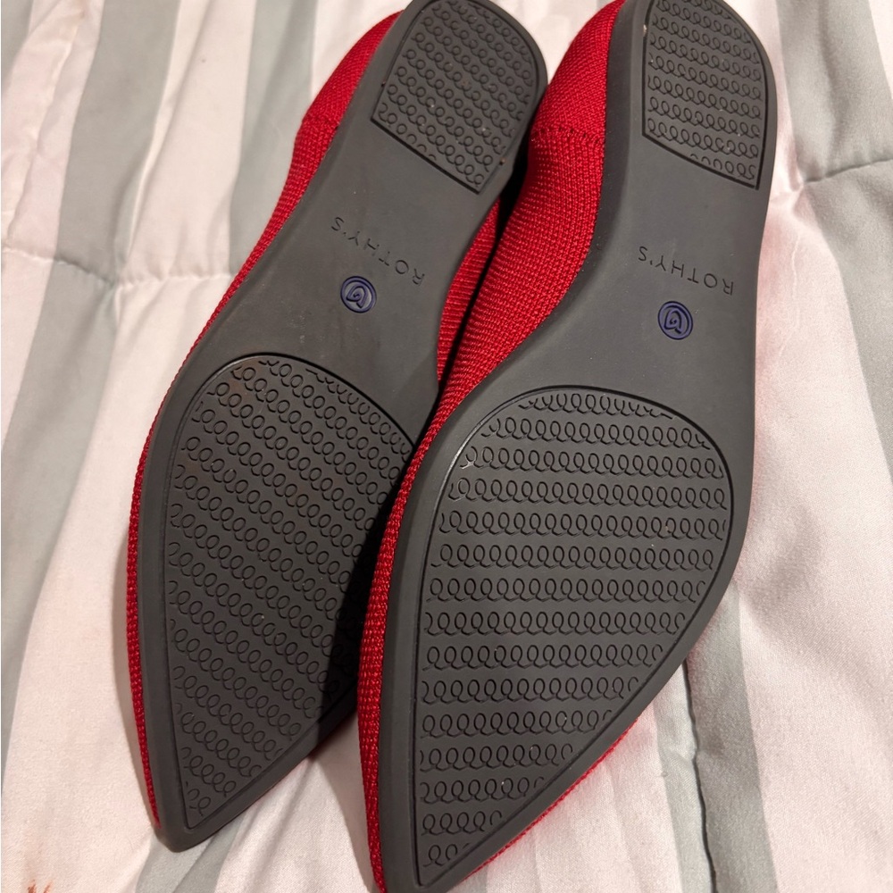 Rothy's Red and Blue Women's Flats - Picture 2 of 3